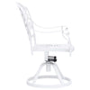 Swivel Garden Chairs 2 pcs Cast Aluminium White