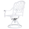 Swivel Garden Chairs 2 pcs Cast Aluminium White