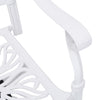 Swivel Garden Chairs 2 pcs Cast Aluminium White