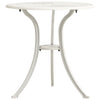 alt="Garden Table White 62x62x65 cm Cast Aluminium"