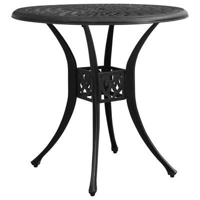 alt="Garden Table Black 78x78x72 cm Cast Aluminium"