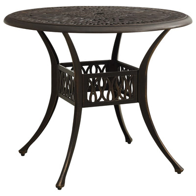 alt="Garden Table Bronze 90x90x74 cm Cast Aluminium"