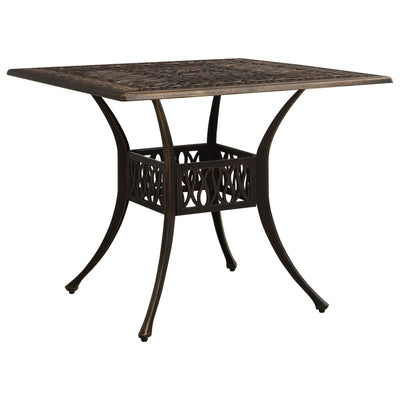 alt="Garden Table Bronze 90x90x73 cm Cast Aluminium"