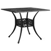alt="Garden Table Black 90x90x73 cm Cast Aluminium"