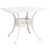 alt="Garden Table White 90x90x73 cm Cast Aluminium"