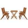 5 Piece Garden Dining Set Solid Acacia Wood