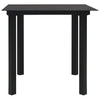 5 Piece Outdoor Dining Set PVC Rattan Black