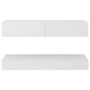TV Cabinet with LED Lights White 90x35 cm