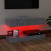 TV Cabinet with LED Lights Concrete Grey 90x35 cm