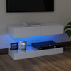 alt="TV Cabinet with LED Lights High Gloss White 90x35 cm"