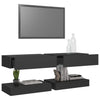 TV Cabinets with LED Lights 2 pcs Grey 60x35 cm