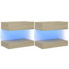 TV Cabinets with LED Lights 2 pcs Sonoma Oak 60x35 cm