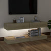 TV Cabinets with LED Lights 2 pcs Sonoma Oak 60x35 cm