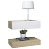 TV Cabinets with LED Lights 2 pcs White and Sonoma Oak 60x35 cm
