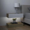 TV Cabinets with LED Lights 2 pcs White and Sonoma Oak 60x35 cm