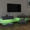 TV Cabinets with LED Lights 2 pcs High Gloss Grey 60x35 cm