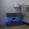 TV Cabinets with LED Lights 2 pcs High Gloss Grey 60x35 cm