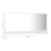 Bathroom Mirror High Gloss White 80x10.5x37cm Chipboard