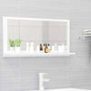 alt="Bathroom Mirror High Gloss White 80x10.5x37cm Chipboard"