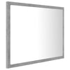 LED Bathroom Mirror Concrete Grey 60x8.5x37 cm Chipboard