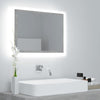 alt="LED Bathroom Mirror Concrete Grey 60x8.5x37 cm Chipboard""