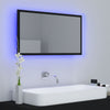 LED Bathroom Mirror Black 80x8.5x37 cm Chipboard