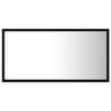 LED Bathroom Mirror Black 80x8.5x37 cm Chipboard
