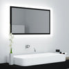 alt="LED Bathroom Mirror Black 80x8.5x37 cm Chipboard"