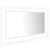 LED Bathroom Mirror White 90x8.5x37 cm Chipboard