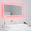 LED Bathroom Mirror White 90x8.5x37 cm Chipboard