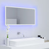LED Bathroom Mirror White 90x8.5x37 cm Chipboard