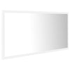 LED Bathroom Mirror White 90x8.5x37 cm Chipboard