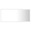 LED Bathroom Mirror High Gloss White 90x8.5x37 cm Chipboard