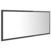 LED Bathroom Mirror High Gloss Grey 100x8.5x37 cm Chipboard