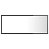 LED Bathroom Mirror High Gloss Grey 100x8.5x37 cm Chipboard