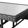 3 Piece Garden Dining Set Poly Rattan Black
