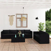 alt="8 Piece Garden Lounge Set with Cushions Poly Rattan Black"