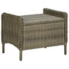 2 Piece Garden Lounge Set with Cushions Poly Rattan Brown