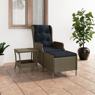 alt="2 Piece Garden Lounge Set with Cushions Poly Rattan Brown"