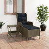 alt="2 Piece Garden Lounge Set with Cushions Poly Rattan Brown"