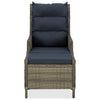 3 Piece Garden Lounge Set with Cushions Poly Rattan Brown