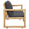 Garden Bench with Cushions 115 cm Bamboo