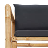 Garden Bench with Cushions 115 cm Bamboo