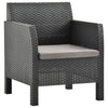 alt="Garden Chair with Cushion PP Anthracite"