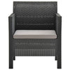 Garden Chair with Cushion PP Anthracite