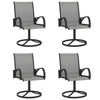5 Piece Garden Dining Set Textilene and Steel