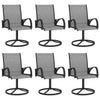 7 Piece Garden Dining Set Textilene and Steel