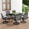 alt="7 Piece Garden Dining Set Textilene and Steel""