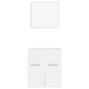 2 Piece Bathroom Furniture Set White Engineered Wood