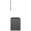 2 Piece Bathroom Furniture Set High Gloss Grey Chipboard